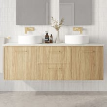 Hamilton 1500mm Wall Hung Double Vanity with Solid Surface Countertop